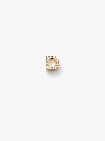 Letter D in Diamonds and 18k Gold versefinejewellery.com