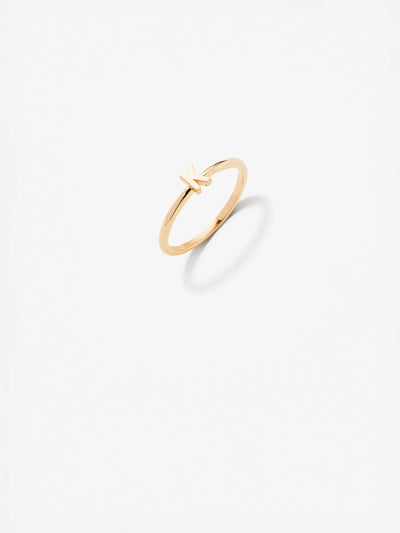 Letter K Ring in 18k Gold versefinejewellery.com