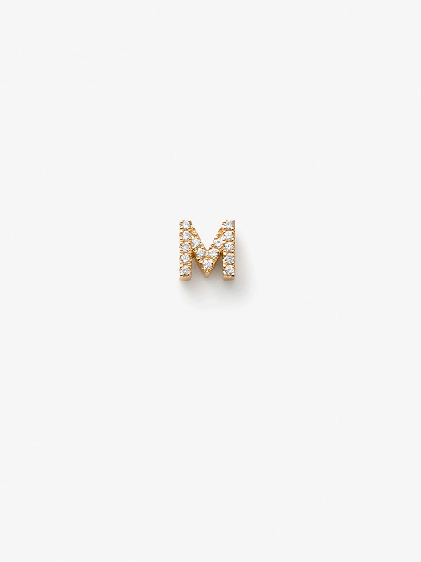 Letter M in Diamonds and 18k Gold versefinejewellery.com