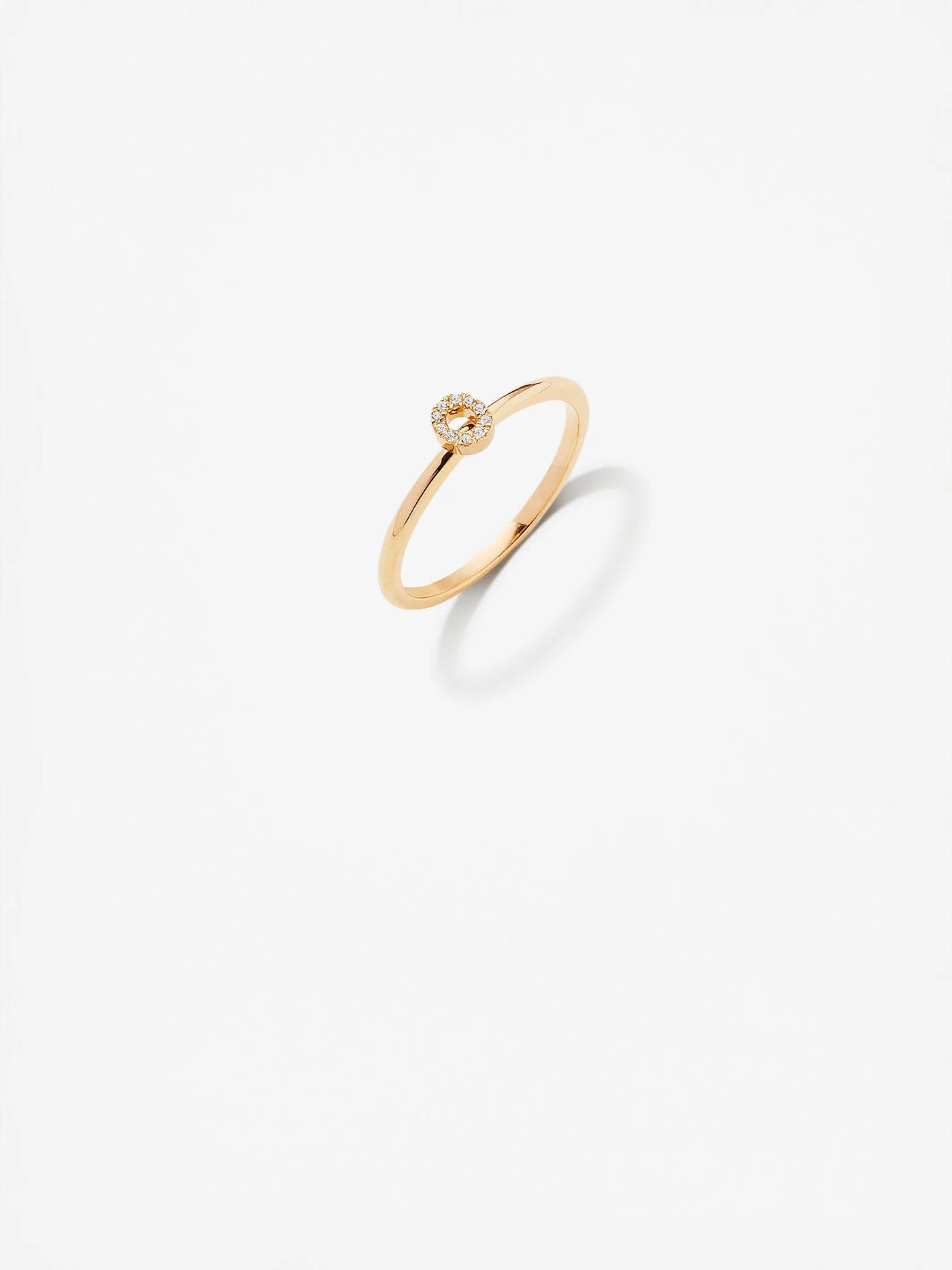 Letter O Ring in Diamonds and 18k Gold versefinejewellery.com