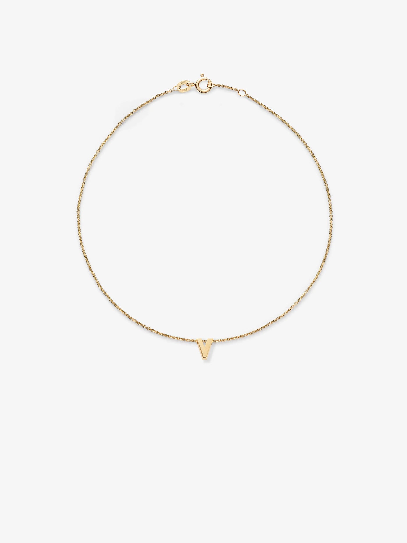 Letter V Bracelet in 18k Gold - versefinejewellery.com