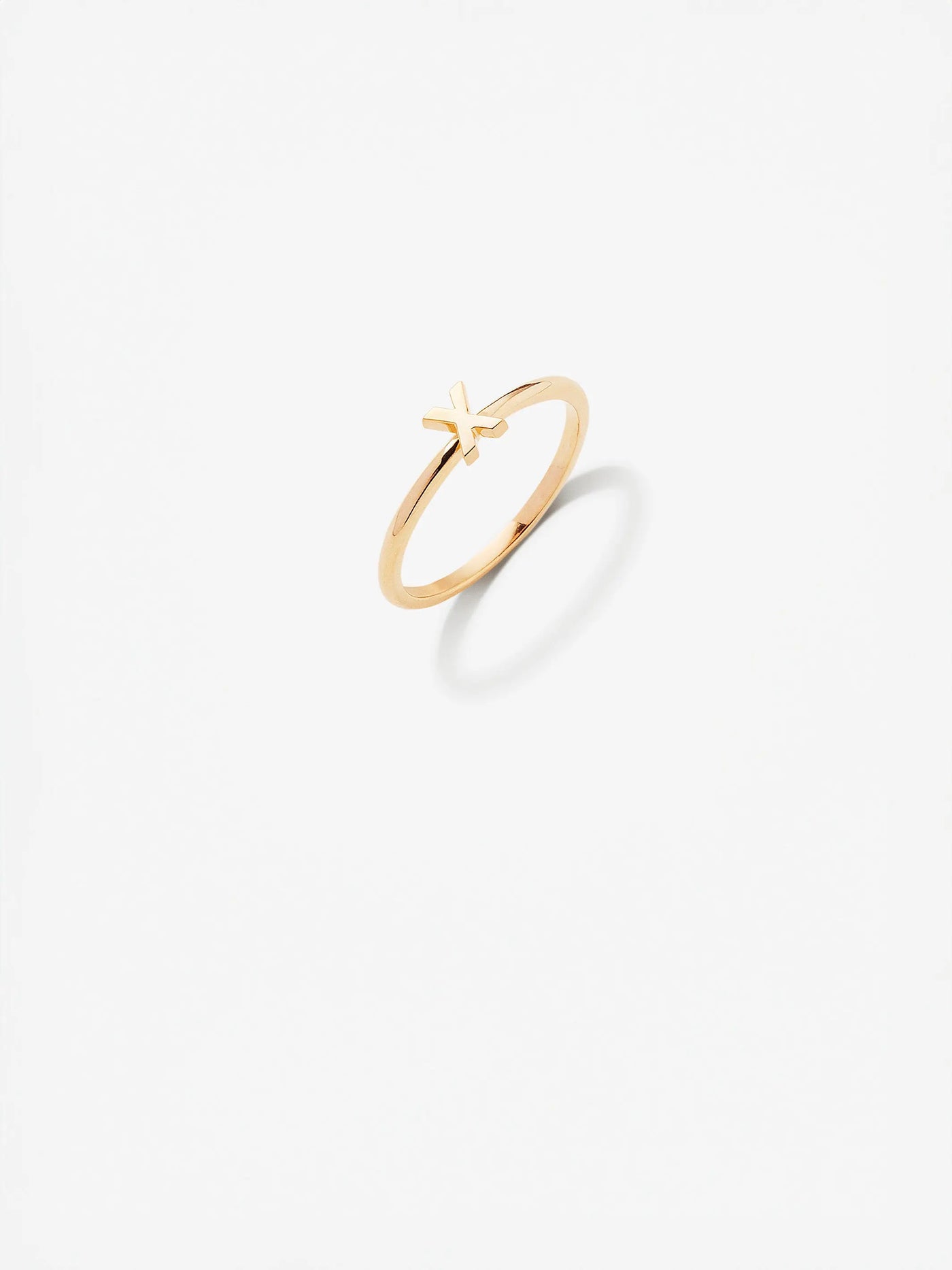 Letter X Ring in 18k Gold versefinejewellery.com