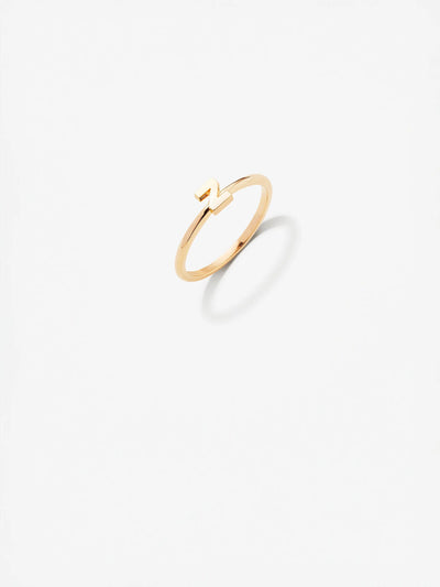 Letter Z Ring in 18k Gold versefinejewellery.com