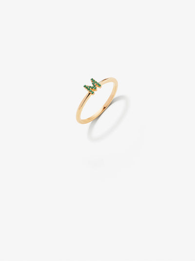 Verse-Fine-Jewellery-Letter-M-Green-Emerald-Ring