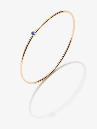 September Birthstone Sapphire Bangle in 18k Gold versefinejewellery.com