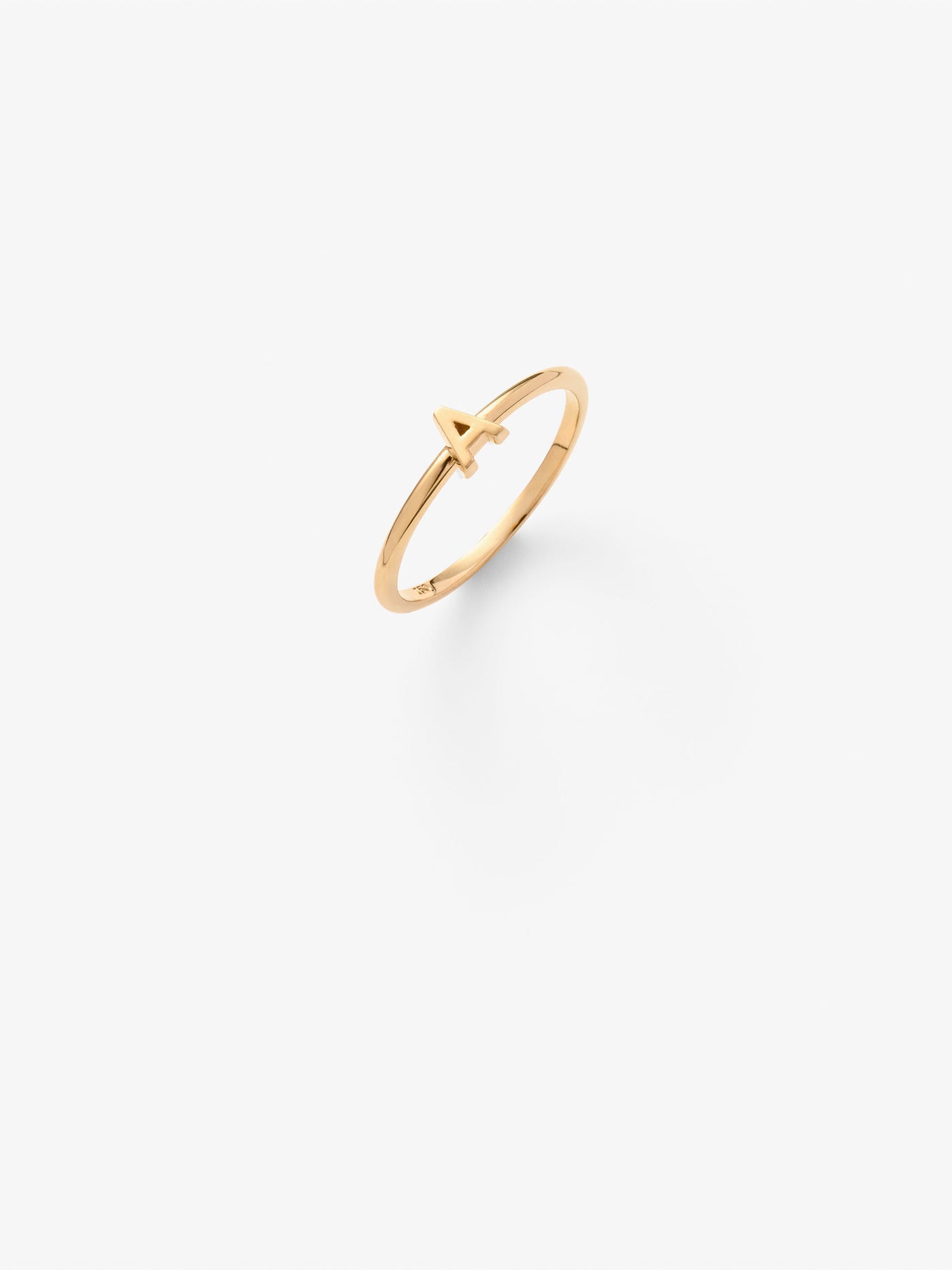 Stackable Gold Letter Rings versefinejewellery.com