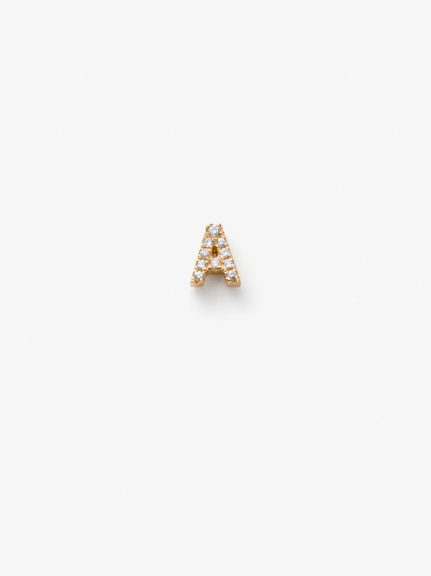 Letter A in Diamonds and 18k Gold