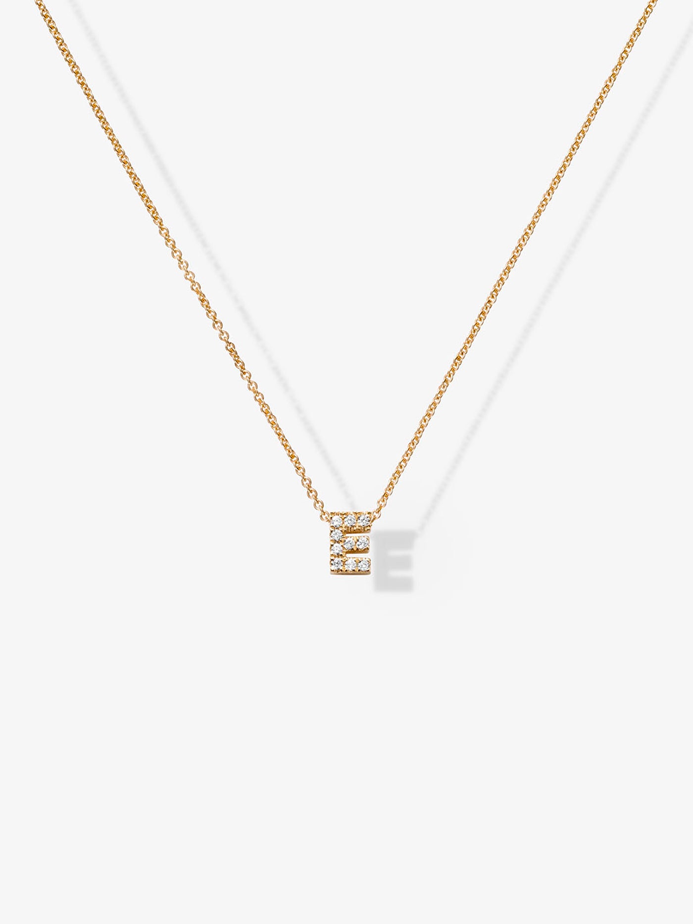 One Diamond Letter Necklace versefinejewellery.com