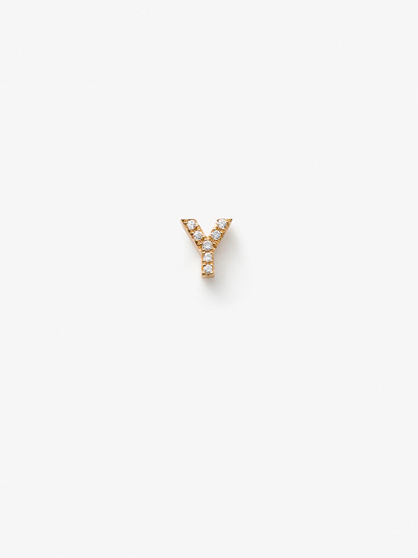 Letter Y in Diamonds and 18k Gold