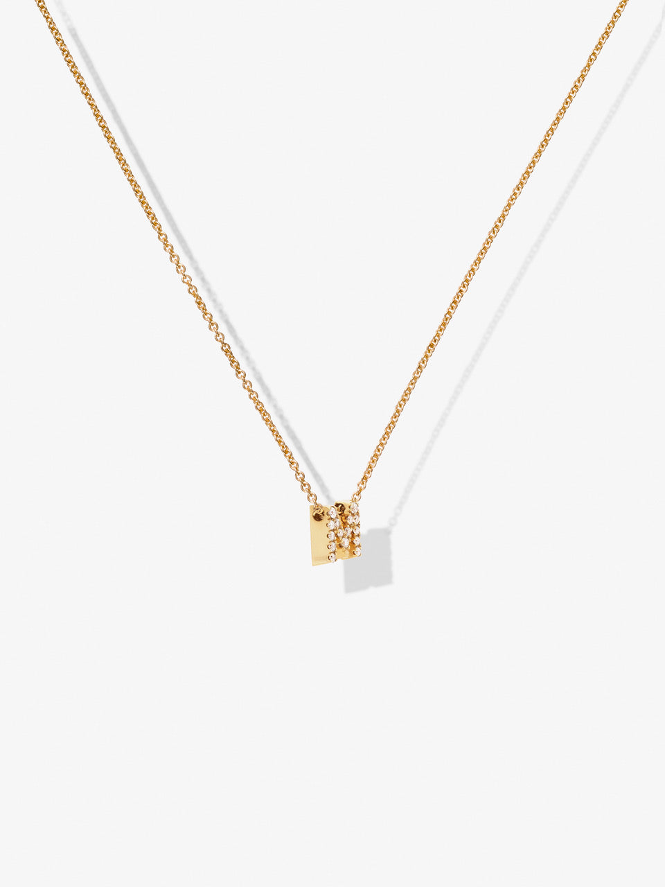 One Diamond Letter Star 18-Karat Gold Necklace