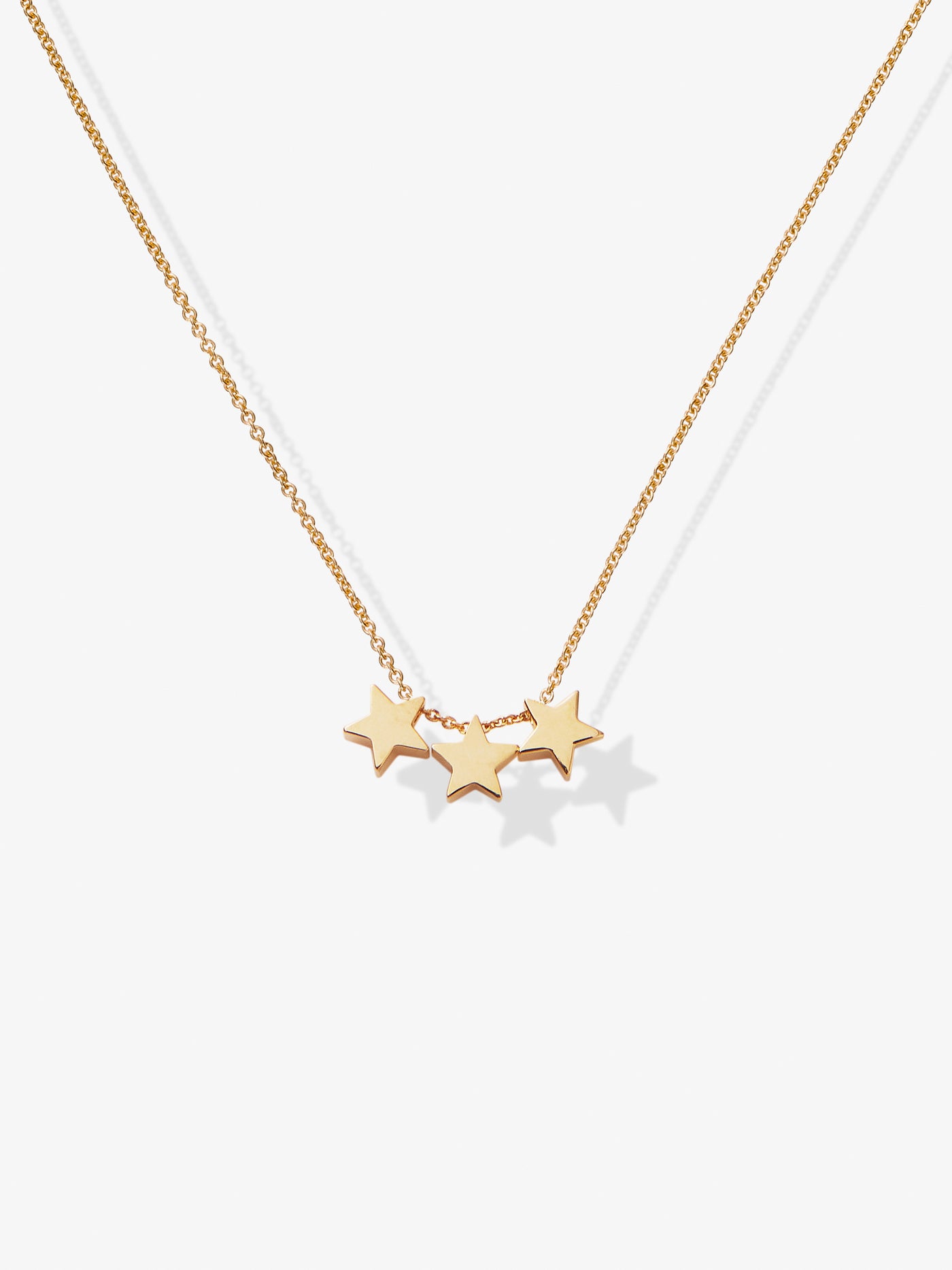 Three Stars 18-Karat Gold Necklace