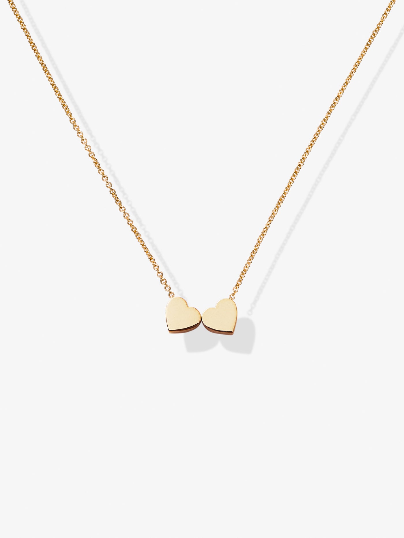 Two Hearts 18-Karat Gold Necklace