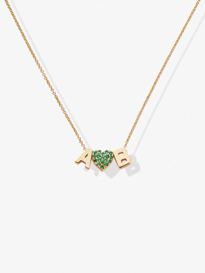 Verse-Fine-Jewellery-Love-Letters-A-Emerald-Heart-Gold-B-Necklace-2